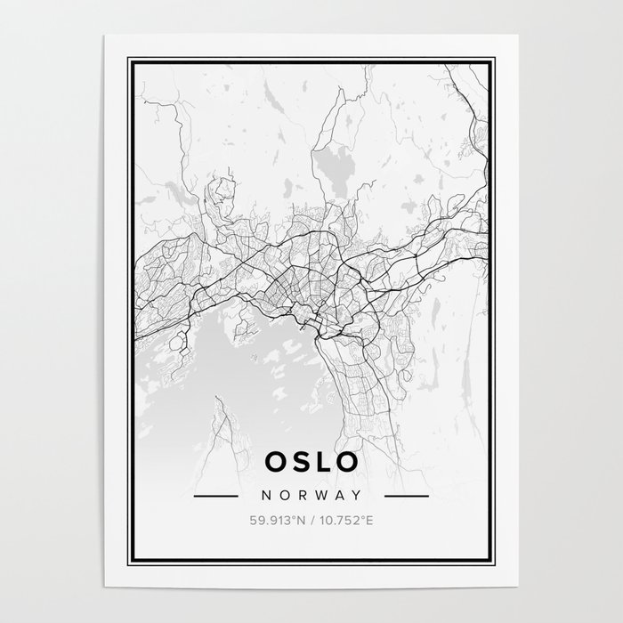 Oslo Modern Map Poster