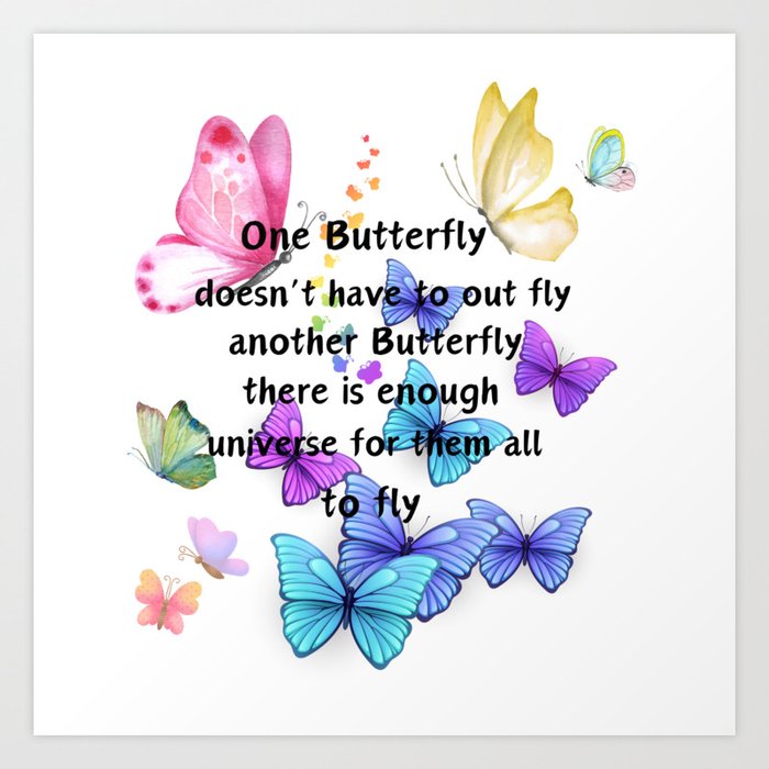 One Butterfly  Art Print