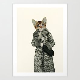 Kitten Dressed as Cat Art Print