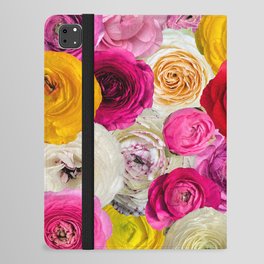 Ranunculus obsessed flower collage  iPad Folio Case