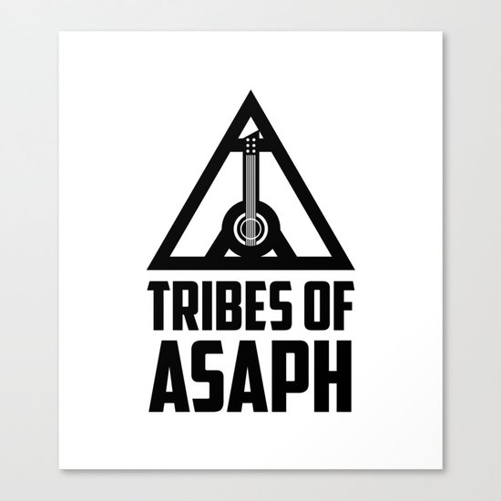 Tribes Of Asaph (Black on light) Canvas Print