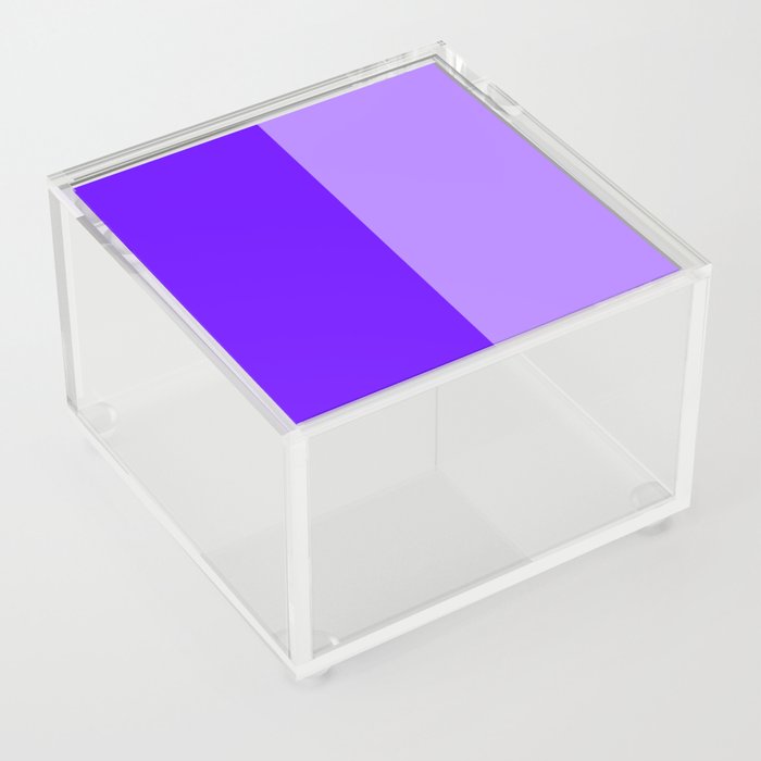 Violet Two Monochrome Tone Color Block Acrylic Box
