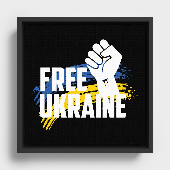 Free Ukraine Framed Canvas