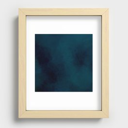 Navy Blue Recessed Framed Print