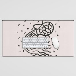 Aquarius zodiac drawing Desk Mat