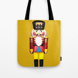 Nutcracker Santa Claus Merry Christmas yellow Tote Bag