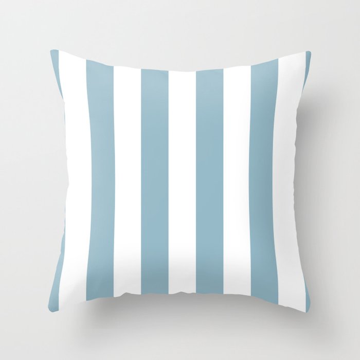 Light blue striped pillow sales