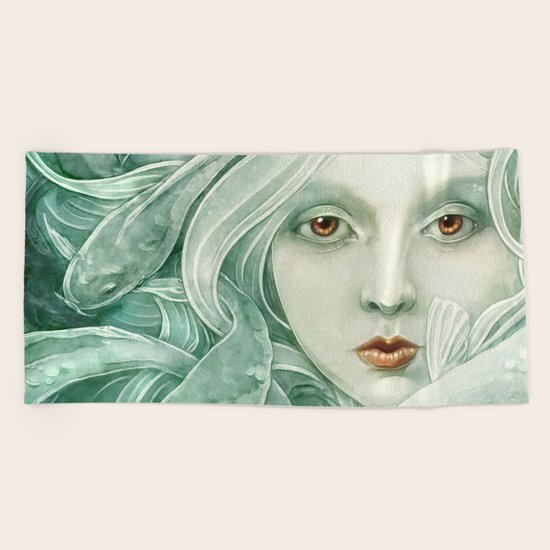 Koi Beach Towel