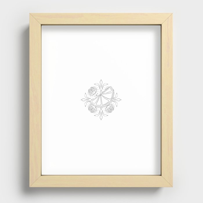 Lime, Chili Peppers, and Marigolds Recessed Framed Print