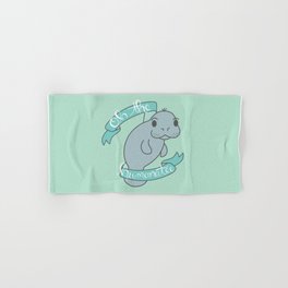Oh The Hu-manatee - Seafoam Hand & Bath Towel