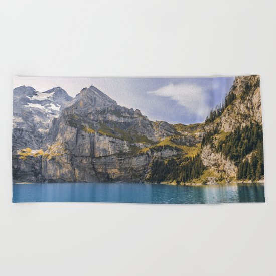 Oeschinen Lake II Beach Towel