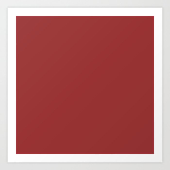 Milano Red Classic Solid Color  Art Print