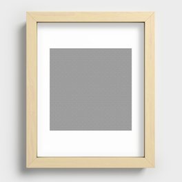 Small Soot Black and White Handpainted Houndstooth Check Watercolor Pattern Recessed Framed Print