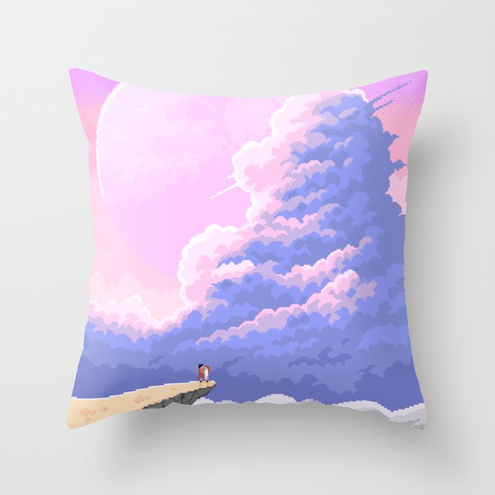 Edge of Love - Pink Sunset Throw Pillow