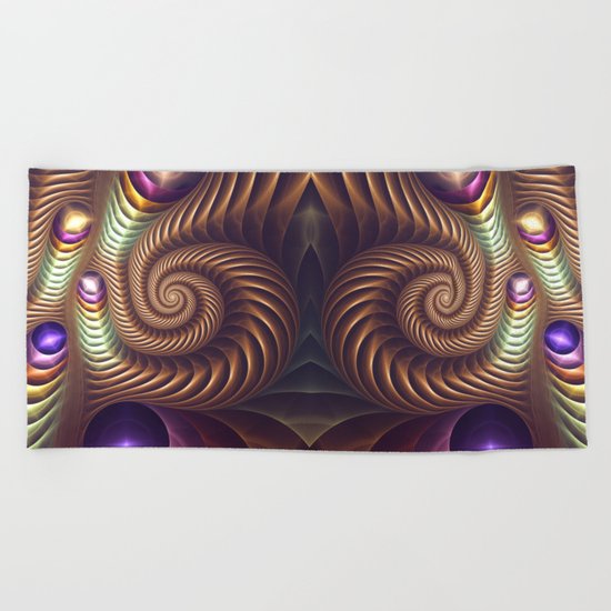 The Golden Spiral Beach Towel