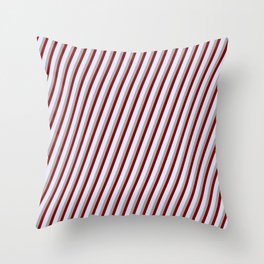 [ Thumbnail: Dark Gray, Maroon, and Lavender Colored Lines/Stripes Pattern Throw Pillow ]