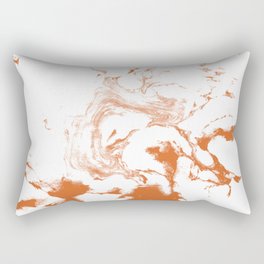 Marble Suminagashi copper 2 watercolor pattern art pisces water wave ocean minimal design Rectangular Pillow