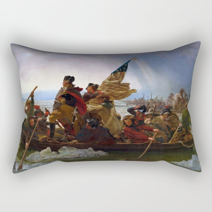 Washington Crossing the Delaware by Emanuel Leutze (1851) Rectangular Pillow