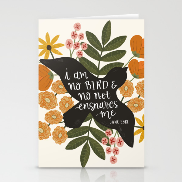 I Am No Bird Jane Eyre Quote Stationery Cards By Ohjessmarie Society6