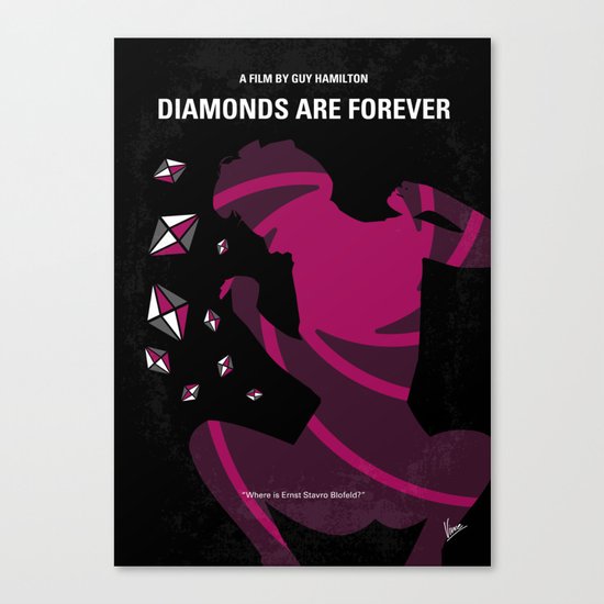 No277-007 My Diamonds Are Forever minimal movie poster Canvas Print