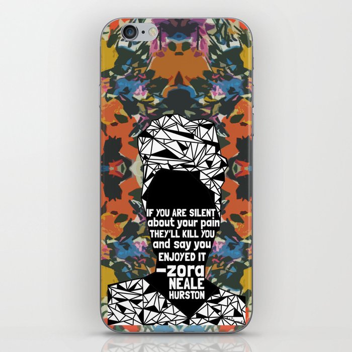 ZNH - If You Are Silent - Black Lives Matter - Series - Black Voices - Floral  iPhone Skin