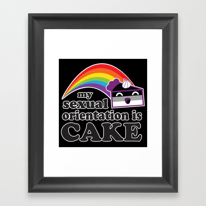 My Sexual Orientation Is Cake Asexual Pride Framed Art Print