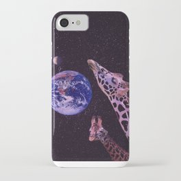 Giraffes in the space iPhone Case