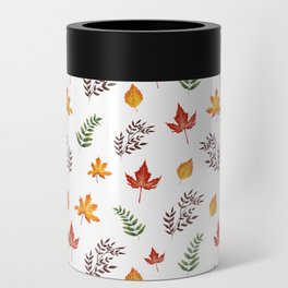 Fall Leaves Pattern Can Cooler