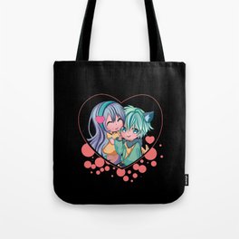 Kawaii Cute Anime Otaku Hearts Day Valentines Day Tote Bag