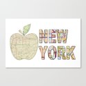 Hipster cool New York City Big Apple kitschy subway map wanderlust eighties travel logo print Leinwanddruck
