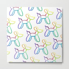Rainbow Watercolor Balloon Dogs! Metal Print | Entertainer, Twister, Dogs, Party, Twisting, Balloondogs, Rainbow, Handpainted, Painting, Digital 