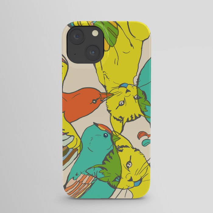 CATS AND BIRDS iPhone Case