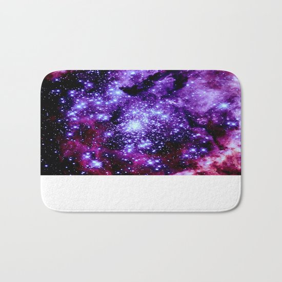 galaXy. Purple Pink Nebula Bath Mat