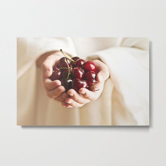 "One must ask children and birds how cherries and strawberries taste." --Johann Wolfgang von Goethe Metal Print