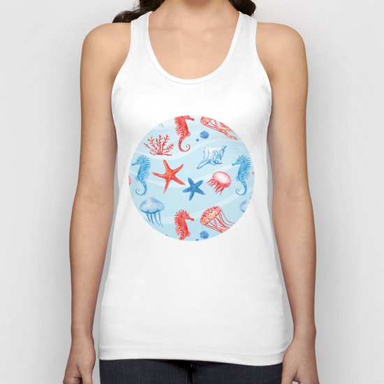 Marine Pattern 09 Unisex Tank Top