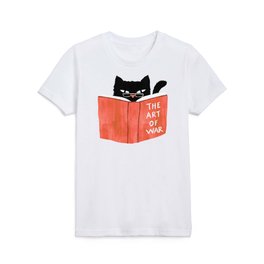 Cat reading book Kids T Shirt