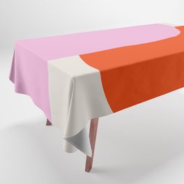 Pink + Red Modern Arch Abstract Composition Tablecloth