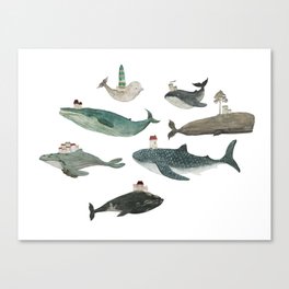 House whales Canvas Print