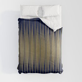 Linear Blue & Gold Comforter