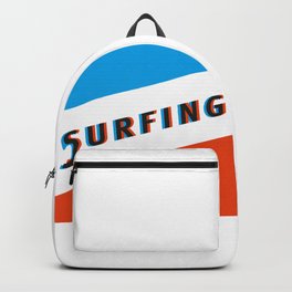 SURFING 3D - Square Backpack | Shine, Bikini, Sun, Tan, Wet, Typography, Sexy, Sports, Brown, Sunshine 
