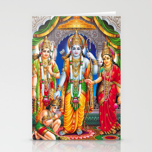 Lord Ram Devi Sita, Laxman Lord Hanuman Painting Stationery Cards