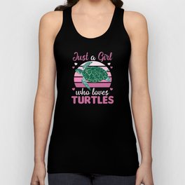 Just A Girl who Loves Turtles - cute Turtle Unisex Tank Top