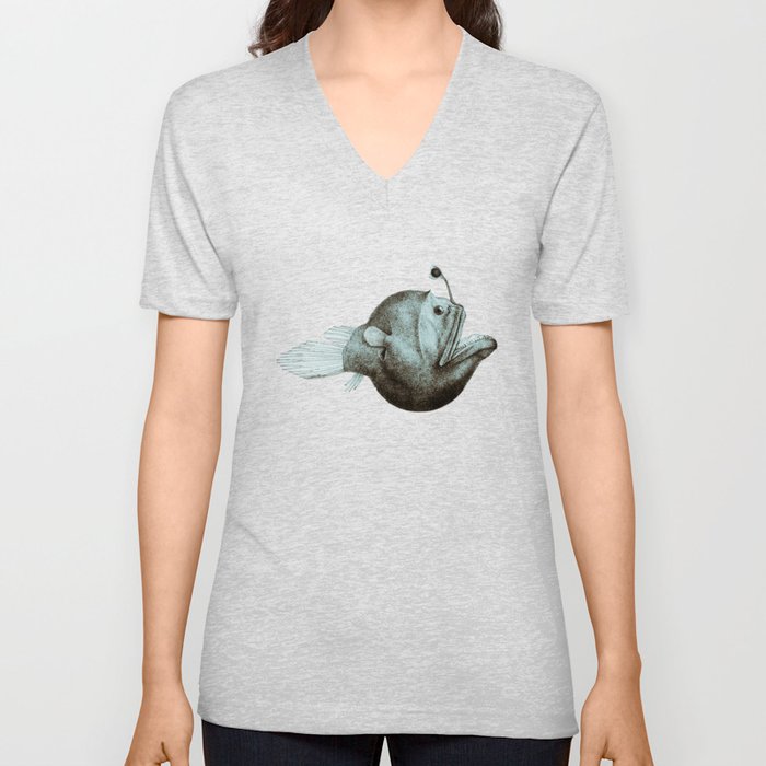 Anglerfish Diceratias bispinosus V Neck T Shirt