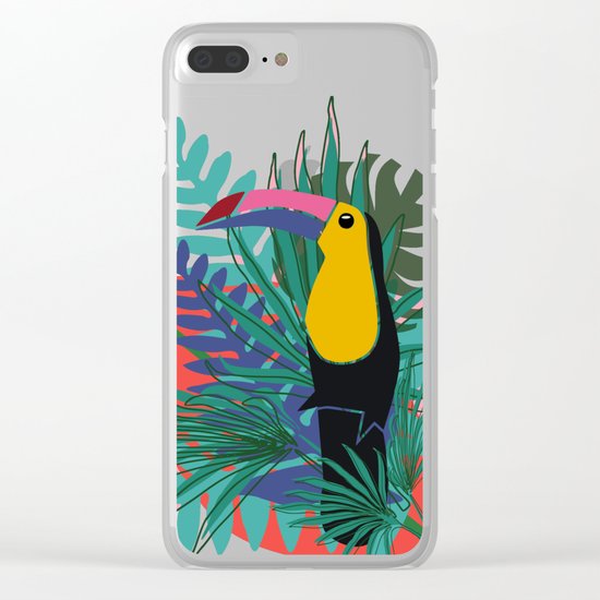 Toucan pink Clear iPhone Case