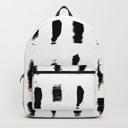 Painted strokes pattern in black-grey-white minimalism Backpack