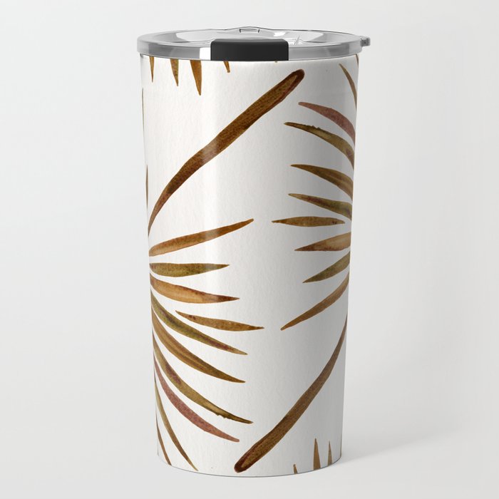 Tropical Fan Palm – Sepia Travel Mug