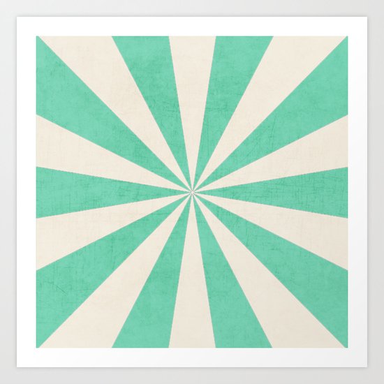 mint starburst Art Print