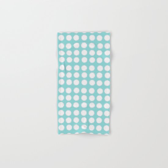 milk glass polka dots Hand & Bath Towel