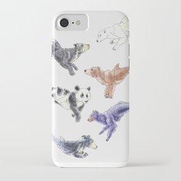 Bear-Shark Watercolor iPhone Case