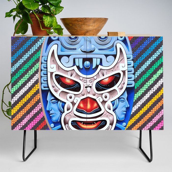 lucha libre mask Credenza